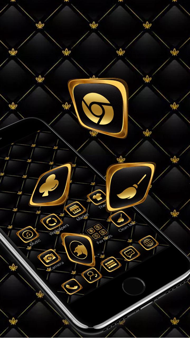 Скриншот Роскошная золотая тема Деловая тема Lock screen