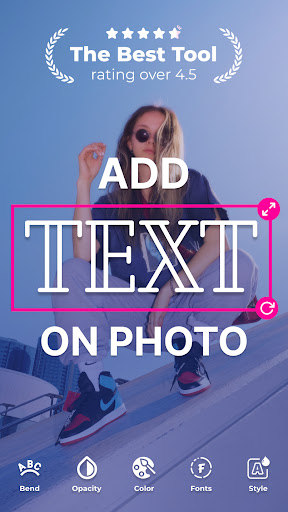 Screenshot Add text on photo Fonts