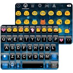 Blue Light Emoji Keyboard Skin Apk