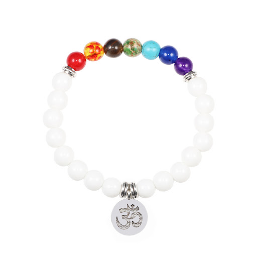 Title 1, Natuursteen kleurrijke chakra hanger armband
