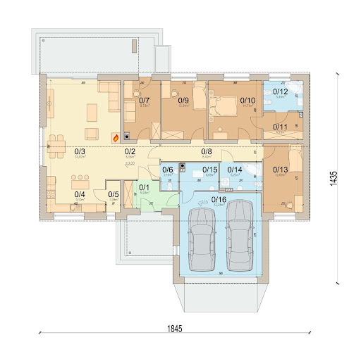 Abelia 2 modern - Rzut parteru