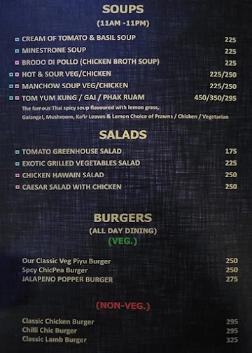 Piyu Cafe menu 