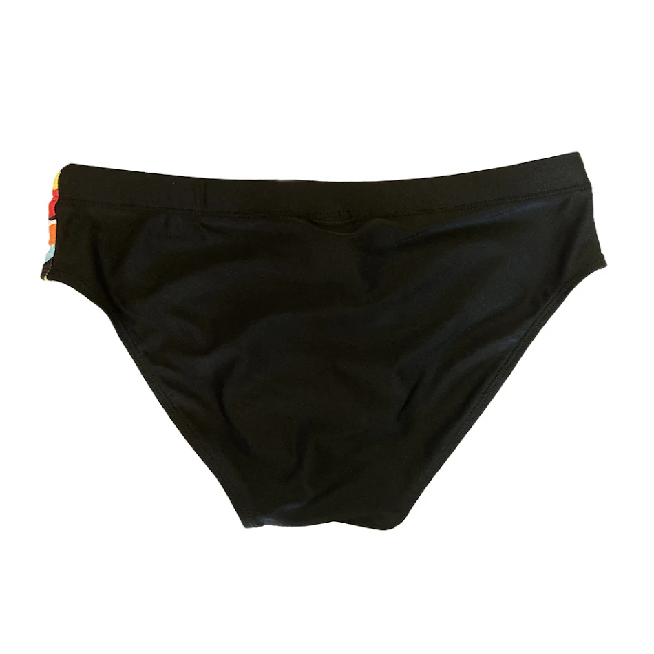 Maillot de bain imprimé triangle taille basse pour hommes
