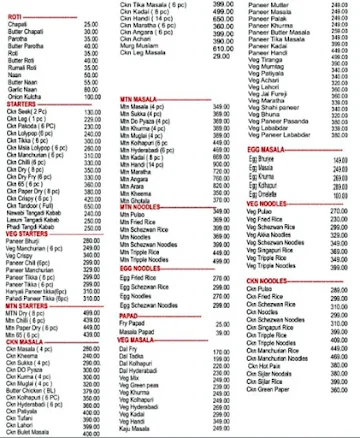 Food Signal menu 