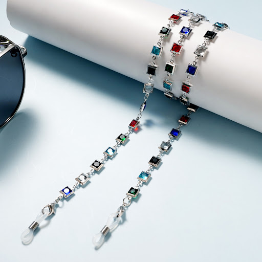 Title 3, Womens Glasses Chain Neck Fashion Color Diamon...