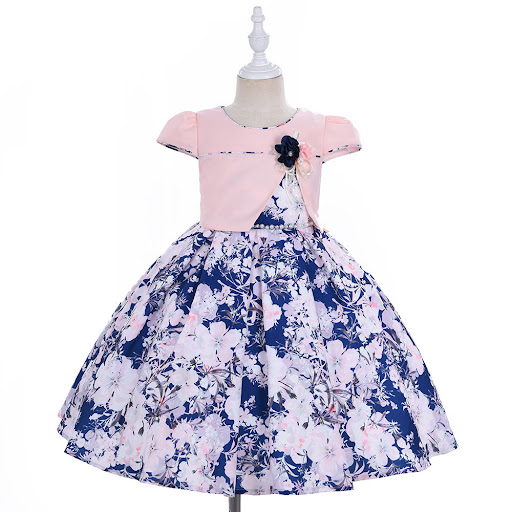 Title 3, Little Girl Baby Birthday Print Dress Puffy, a ...