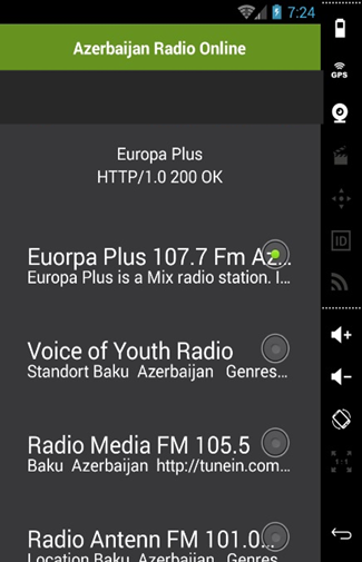 Azerbaijani Radio Stations Screen 1