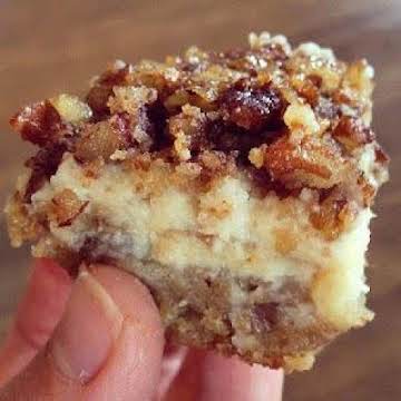 Pecan Cheesecake Squares - Nutty Goodness