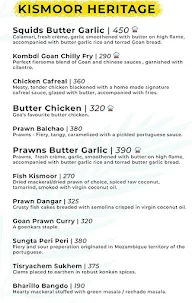 Kismoor Sangolda menu 1