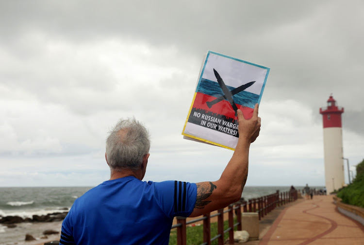 Durban residents protested against the planned war games off the coast of KwaZulu-Natal.