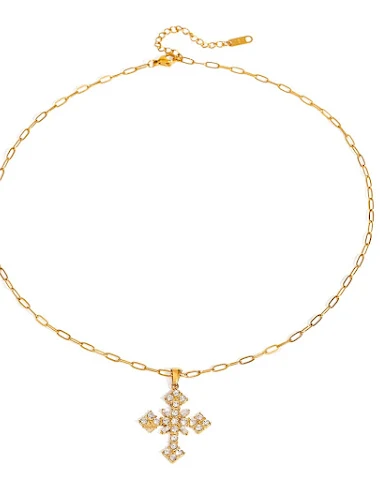Collier barre en acier titane de fo - 1