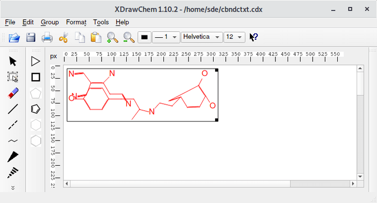 13. XDrawChem - Инструменты химии для Linux