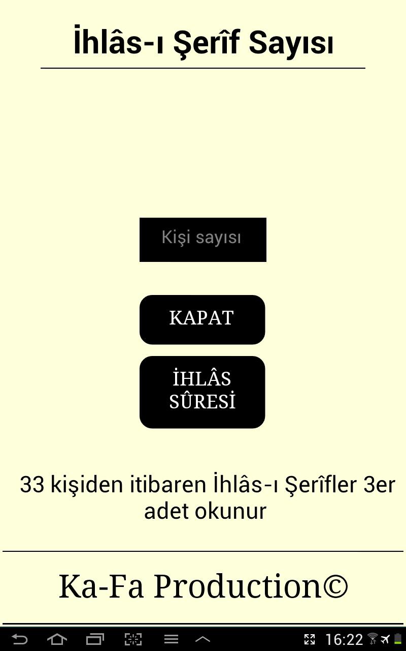 Android application Hatim Adetleri screenshort