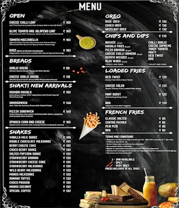 Shakti - The Sandwich Shop menu 