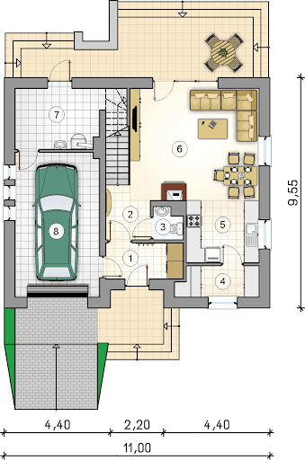 Comfort House - Rzut parteru