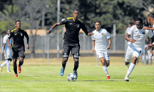 NOT GIVING UP: Mthatha Bucks coach Duncan Lechesa is expecting a huge improvement from his team, which incudes the likes of striker Linda Bhengu seen here with the ball, as his side looks to survive relegation from the National First Division