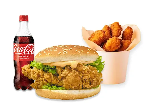 Chicken Zinger Burger & Popcorn Meal