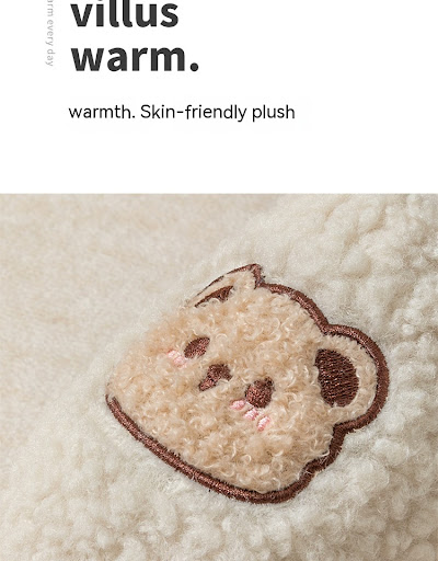 Title 4, Velvet Thermal Non-slip Household Cotton Slippe...