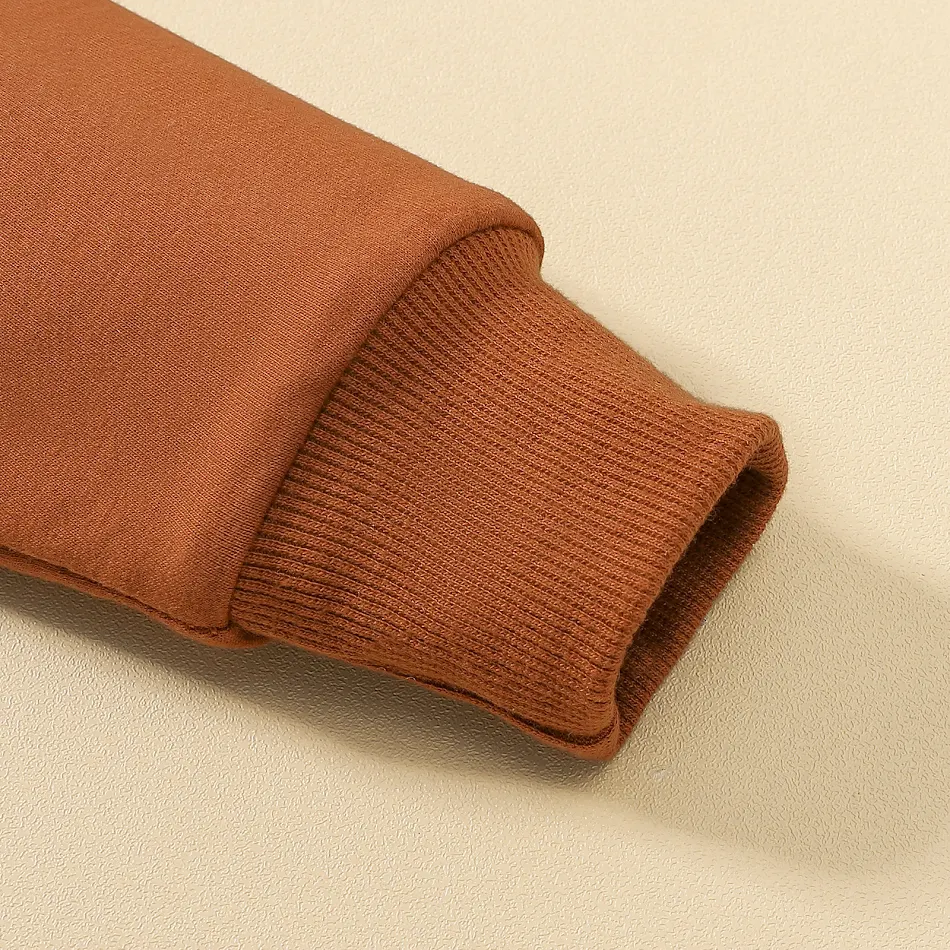 Ensemble deux pièces pour enfants, pull à manches longues imprimé et couleur unie, idéal pour le confort et un look tendance au quotidien.