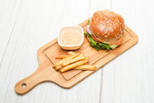 Double Decker Aloo Tikki Burger