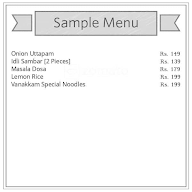 Vanakkam Bharat menu 1