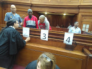 Michael Pietersen and Lucian Ackerman in the dock before being s entenced on Wednesday. 