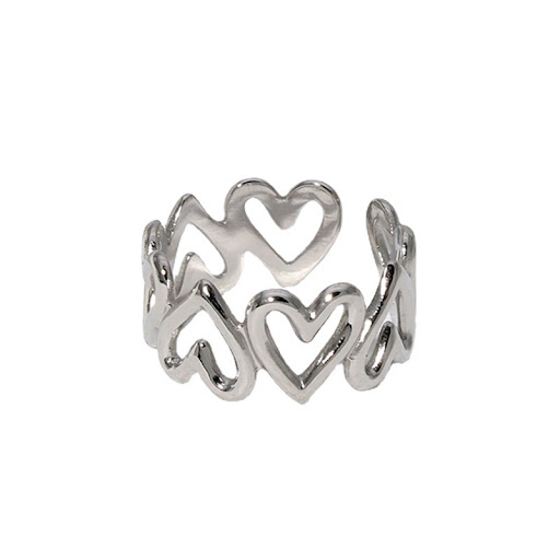 Title 4, Female Hollow Titanium Steel Adjustable Love Ri...