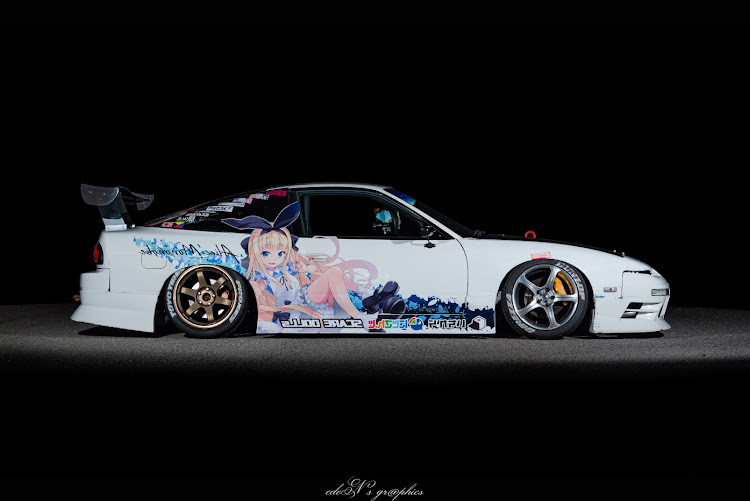 180SXの痛車・物述有栖・ナイトショット・にじさんじ痛車・一眼レフに関するカスタム事例の投稿画像3枚目