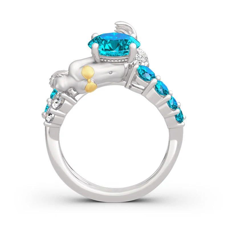 Anel Aberto de Sereia Bicolor, moda e elegância em uma joia ajustável. Perfeito para presentear e realçar seu estilo feminino.