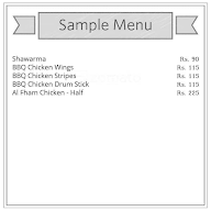 Arabian Fame menu 1