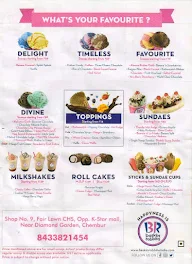 Baskin Robbins menu 1