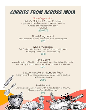 Food Parcels menu 