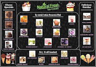 Natural Fresh Ice Cream menu 1