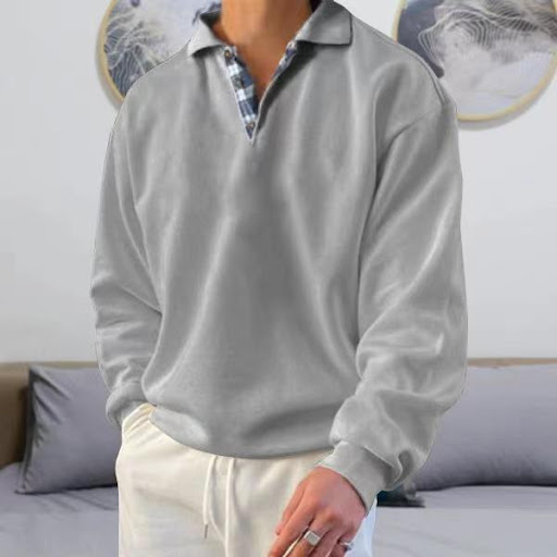 Title 10, Season long sleeve V-neck mens lapel loose hoo...
