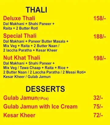 Nutkhut Chaat & Snacks menu 