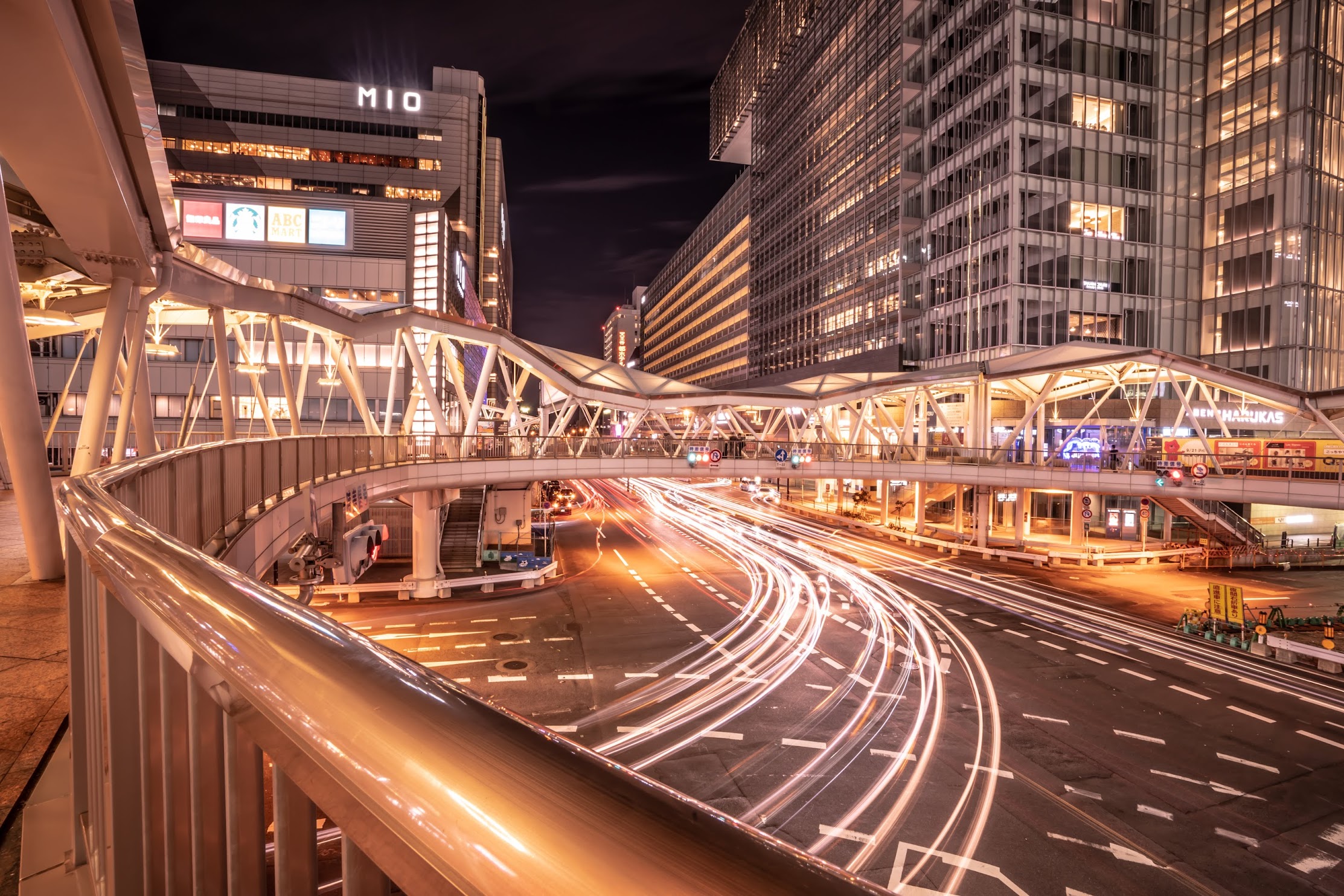 阿倍野歩道橋 夜3