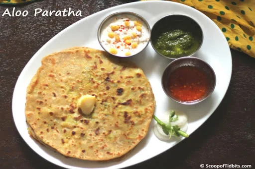 2 Aloo Parantha With Curd