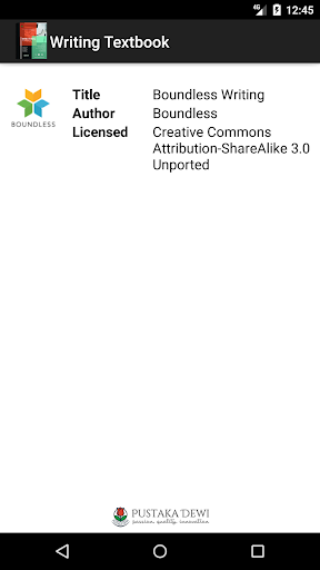 Screenshot Writing Textbook