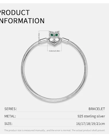 S925 Sterling Silver Snake Bone Cha - 3