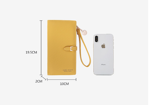 Title 8, Womens Long Wallet with Zipper Buckle Korean S...