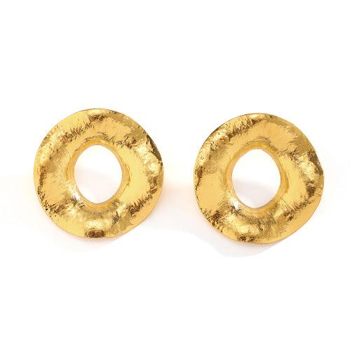 Title 11, Exaggerated French Wafer Metal Large Earrings S...