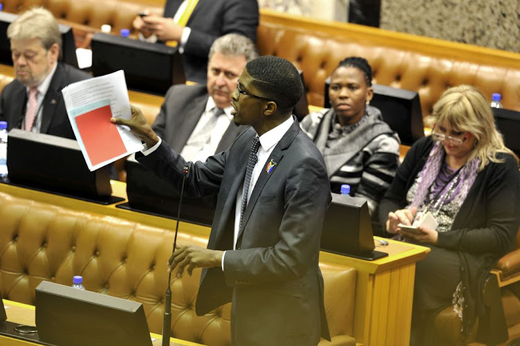 Scopa chair Mkhuleko Hlengwa has been approached by ANC MP Mervyn Dirks with regards to the misuse of state funds and perjury by President Cyril Ramaphosa. Picture: LERATO MADUNA/GALLO IMAGES