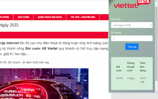 Đăng ký 4G Viettel