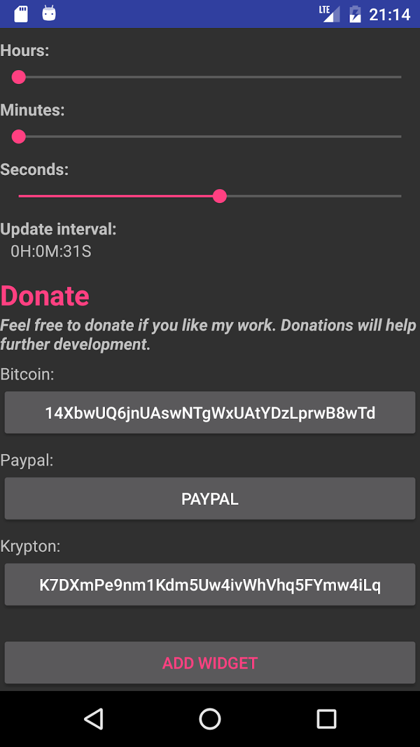Poloniex Margin Widget (Beta) Screen 2