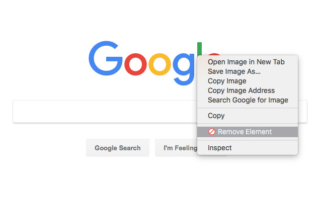 Remove Element chrome extension