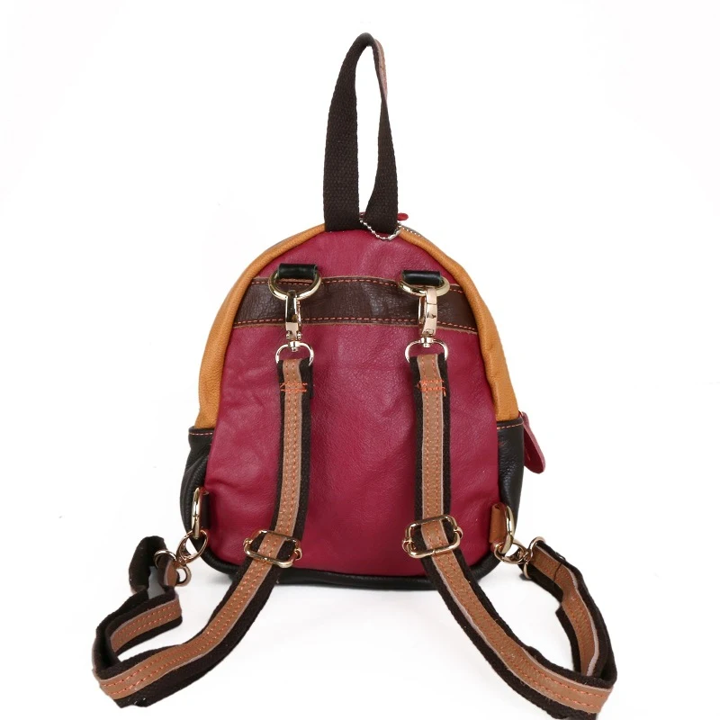 Title 5, Bolso de cuero para mujer con pequeña mochila c...