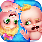 Newborn Baby Angry Twins  Icon