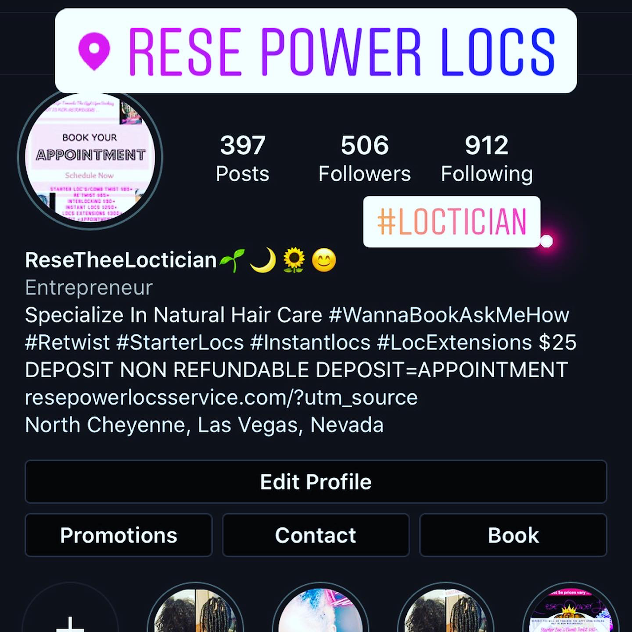 Resepowerlocs Home Hairdresser In Las Vegas