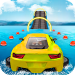 Cover Image of ดาวน์โหลด Water Surfing Car Stunts 8.0 APK