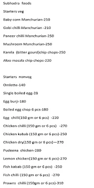 Subhadra Foods menu 1